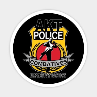 AKT Police Combatives - Small Gold Badge Left Chest Magnet